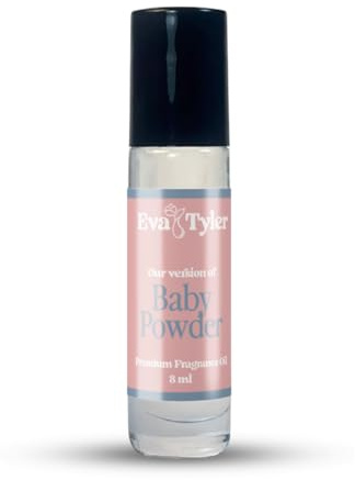 EvaTyler Baby Powder Premium Perfume Roll on | USA made | Long-lasting | Women's (Roll on 8ml)