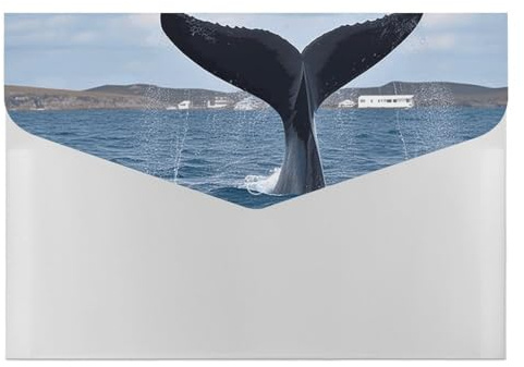 Cartella portadocumenti a coda di balena, espandibile, con 6 scomparti, organizer portatile per documenti, banconote, ricevute, certificati