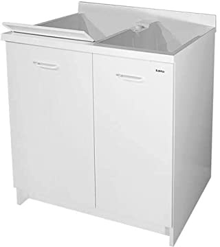 LAVATOIO MONTEGRAPPA EDILLA 80X60 BIANCO DOPPIA VASCA M/1 ASSE TERMOSPL. E FONDO ALLUMINIO