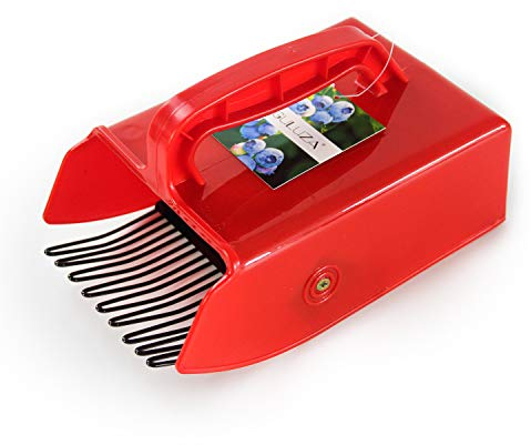 GUGULUZA Raccoglitore Bacche Attrezzo per Frutti Piccoli,Raccoglitore Mirtilli, Berry Picker 24 x 14 cm (Rosso)