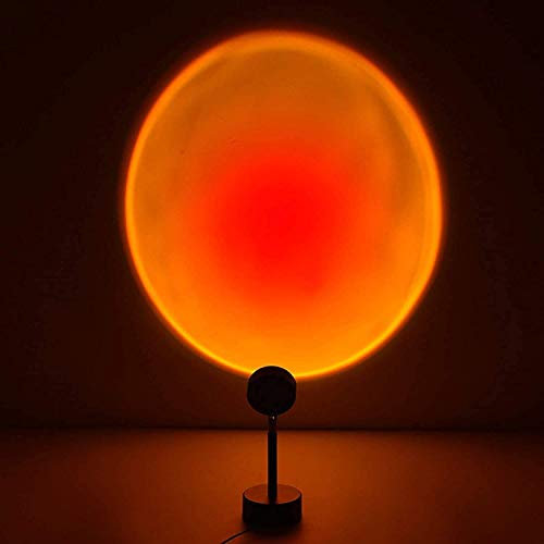 skicare Sunset Lamp,Sunset Projection Lamp,New 90 Degree Rotation Rainbow Projector Lamp Floor Stand Led Night Light,Romantic Visual Mood Lighting Lamp Gift for Wedding Birthday Party (Sunset red)