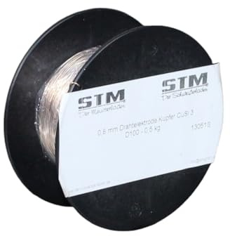 CuSi3 Draht 0,8 mm 0,5Kg Schweißdraht D100 Spule Rolle 2.1461 zum Mig Löten