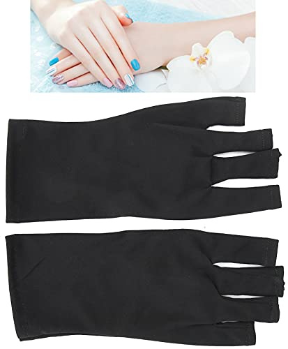 1 par de guantes para decoración de uñas - Guantes de protección para decoración de uñas Guante anti-UV LED Lámpara de curado para decoración de uñas Guante de protección Guante de protección para(01)