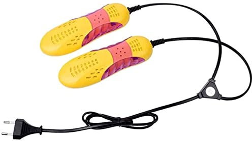 HODAGES Schuhtrockner, tragbarer Schuhtrockner, elektrische Heißluftheizung, ideal zum Laufen, Klettern, Wandern, Radfahren, Golf, Basketball, Hallen- und Modeschuhe (Yellow Jp) (Yellow EU)