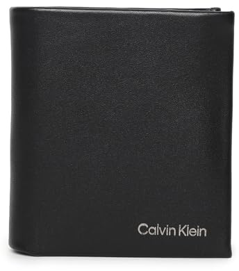 Calvin Klein Ck Concise Trifold 6Cc W/Coin Geldbörsen, Herren, Schwarz (Ck Black), Os