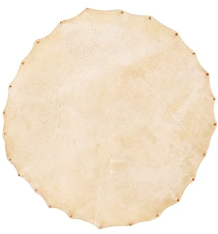Trommelfell aus Ziegenleder, 320 Mm Durchmesser, Flaches Ziegenfell, Runde Form, Ersatz für Trommelfelle, Authentizität des Trommelklangs für Bongo-Trommeln, Schamanentrommeln