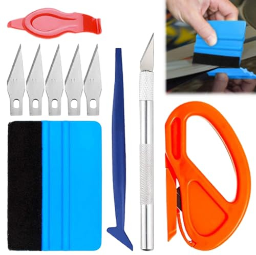 Vinyl Wrap Tools, Window Film Application Kit For Car Wrapping, Window Tint | Felt Edge Squeegee, High-Elastic Rubber Material, Bubble-Free Car Wrapping Tools, Compatible With Home