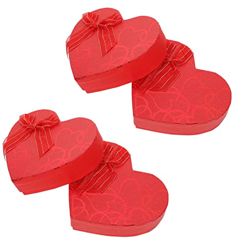 Healeved 4stücke Herzförmige Aufbewahrungsbox Für Schokolade Süßigkeiten Elegante Geschenkbox Für Valentinstag Muttertag Besondere Anlässe Robustes Material Vielseitig Einsetzbar
