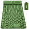 iNeibo Materassino Gonfiabile 2 posti Materassino Campeggio matrimoniale con Pompa a Pedale e Cuscino Materassino Autogonfiante Ultraleggero per Camping, Outdoor, Spiaggia, Escursionismo Verde