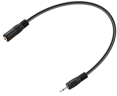 PNGKNYOCN 2.5mm Mono Audio Aux Cable,2.5mm Male to Female TS Headphone Audio Extension Cable for Smartphone,Headphone,Mp3 Player（0.3M）