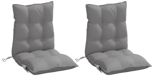 vidaXL Niedriglehner-Auflagen 2 STK. Grau Oxford-Gewebe