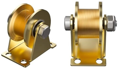 SANJIAOJIA 2 Stück H-Nut-Stahl-Lenkrolle,Umlenkrollen Für Seile,Seilrollen,Schwerlastrollen mit Kugellager,für Flaschenzugsystem,Industriemaschinen,Tragkraft 300–1000kg (60mm)