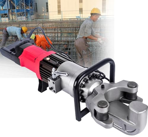 ZHIXUMM Tragbare Hydraulische Biegemaschine FüR StahlstäBe, Bewehrungsbiegemaschine, Elektrische Automatische, Leichte Biegemaschine, Biegewinkel: 0–90°, 4–22 Mm, Innerhalb Von 2,5–3 S