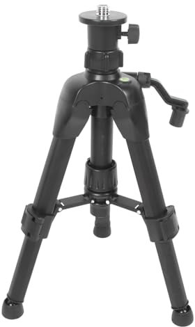 Risegun Laser Level Tripod, Aluminum Portable Adjustable Tripod 0.45m Telescopic Thickened Leveling Tripod Stand with 3 Way Stabilizer and Bubble