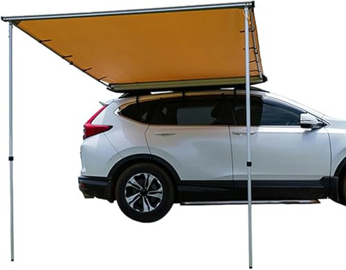 Toldo Lateral Del Coche, Toldo Lateral Impermeable para Coche para Acampar, Toldo Furgoneta Camper, Refugio Solar Extraíble, Tienda de Techo para Camión/SUV/Camper, Color Caqui ( Size : 200*3