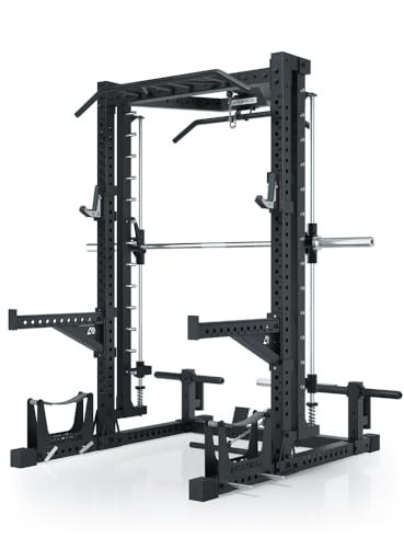 Atletica R7 Nemesis | Plate Loaded version | Squat Rack med multipress och latsdrag. Valfri i två höjder. Storlek 203 cm