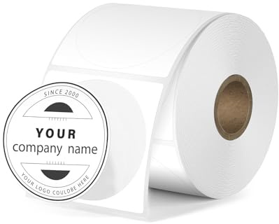 FINDAT Weiß Thermoetiketten rund 30 mm für M110/M220/T50M 300 Stück | Für DIY, Name, Adresse, Büro, Schule. Vinyl, Wasserdicht, beschreibbar, Aufkleber, selbstklebend