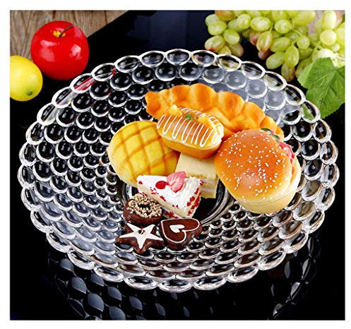 Ciotola per frutta in cristallo, centrotavola in vetro, vassoio decorativo, grande e splendida ciotola per la frutta per decorare la casa, elegante centrotavola per tavolo da pranzo
