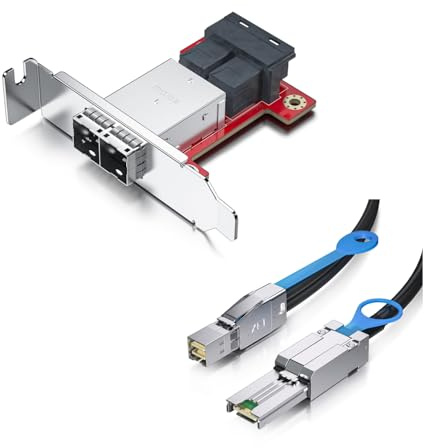 ipolex SFF-8644 to SFF-8088 External Mini SAS HD Hybrid Cable and Internal SFF-8643 to External SFF-8644 Mini SAS Adapter