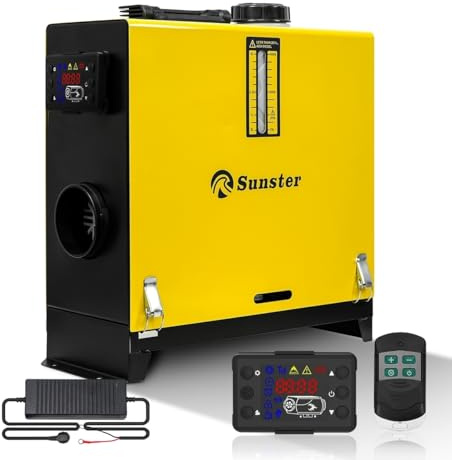 Sunster 8kW Dieselheizung, 12/24V/240V All-in-One mit Adapter LCD