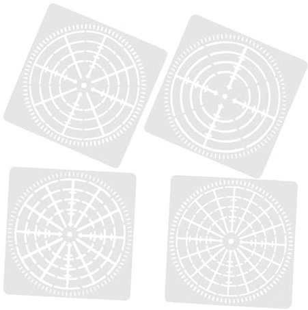 Tofficu Mandala Punkt Schablonen 4 Stück 13cm Wiederverwendbar Filigran Selbstgemacht Malschablonen Für Basteln Und Wandgestaltung