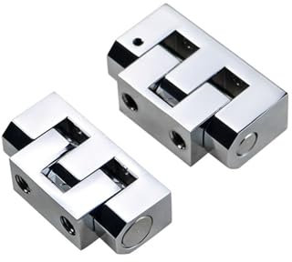 Cerniera for carichi pesanti for macchine elettriche industriali, ante dell'armadio, cerniera a perno rotante in lega di zinco, 1 pezzo(Large-Bright)