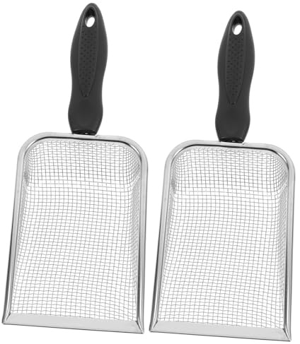 KONTONTY 2 Stück Strand-Mesh-Schaufel Sandsieb Für Muscheln Und Sandfilter Tragbar Handliche Strandschaufel Für Sandspielzeug Und Lebensmittelfilter