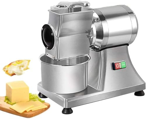 YXZQLOZ Grattugia elettrica, grattugia Professionale da 550 W, tagliapangrattato, macinaburro Rotante Elettrico con Canna in Acciaio Inox