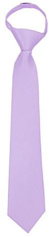 Unedskck Corbatas con cremallera de color sólido para hombre para formales y bodas, Lila, Taille unique