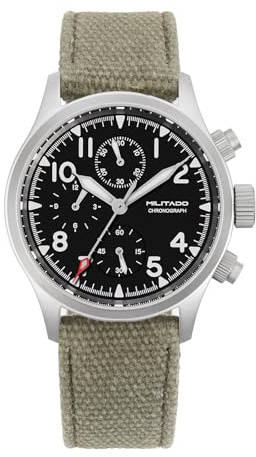 TACTICAL FROG Militado ML1868 39mm Militär Chronograph Uhr Saphirglas VK61/VK67 Quarzuhren für Männer C3/BGW9 Leuchtstark 100M Wasserdicht