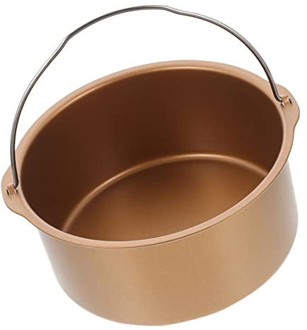 UTHCLO Moule à Gâteau Antiadhésif Rond 15 Cm En Aluminium Doré, Cuisson Uniforme, Plat Pour Friteuse à Air, Accessoires Pour Pâtisserie Maison, Outil De Cuisson Multifonction