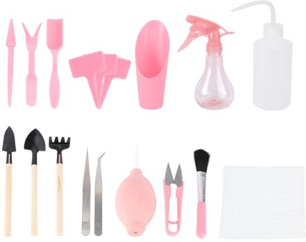 VICASKY Set de Outils Miniatures de Jardinage Ergonomiques pour Transplantation de Plantes Kit Compact et pour Entretien Intérieur et Extérieur Couleur Aléatoire