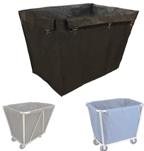 Bolsa de Repuesto para Cesto Ropa Sucia con Ruedas, Forro Impermeable de Tela Oxford para Carros de Limpieza Profesional y Carros Utilitarios(Brown)