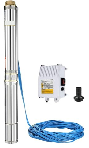 1.5HP Deep Well Submersible Pump, 4-Inch Borehole Water Pump with 40m Cable for Home, Farm, and Irrigation