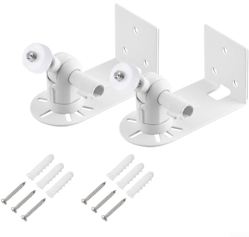 For Security Camera Wall Mount Brackets 2 Pack with 360 Degree Rotation, Magnetic Base, Cable Pass Through Hole, Sticky and Screw Installation Methods
