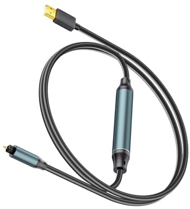 PEPWE Convertitore da USB a SPDIF ottico Adattatore audio da analogico a digitale Sostituzione cavo ottico per accessori home theater Audio Home Theater