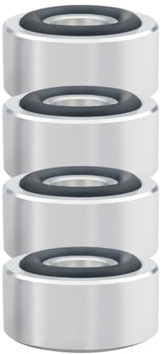 BUTIFULSIC 4pcs Speaker Vibration Absorber Aluminum Alloy Isolation Pads Silver Easy to Install Improving Sound Quality for Home Theaters and Audio Environments