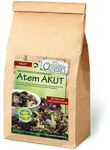 ORIGINAL LECKERLIES: Atem AKUT-Kräutermix, 2,5 kg Pferdekräuter, Kräuter für Pferde, Pferdefutter, Futterergänzung, Naturprodukt - zur natürlichen Stärkung der naturgegebenen Atemwegsfunktionen.