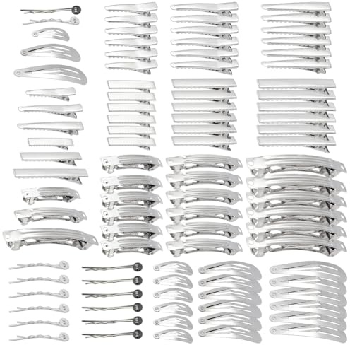 PandaHall 140 Stk. 14 Styles Haarspangen, Flache Alligator Haarspange Bobby Pin Haarspange Snap Haarspangen DIY Haarwerkzeuge Zubehör Für Frauen