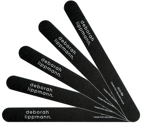 Deborah Lippmann Eco File Nail Set | Pack of 5 Professional Emery Boards | 7 Inch File with Durable 240 Grit Emery Board | Made from Recycled Paper, 1 Count (Pack of 1)