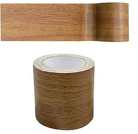 Nastro Adesivo per Riparazioni Effetto Legno, 57 mm x 4,57 m - Bordo per Carta da Parati per Riparazione Graffi (C)