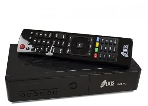 IRIS 2300 HD Receptor Digital Satélite FHD-H2.65, CPU Montage M2230, para Canales Libres, Fácil de Usar y instalación, LAN, Wi-fi, APK Youtube