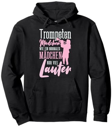 Trompeten Mädchen Musiker Blaskapelle Bläser Pullover Hoodie