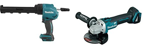 Pistolet À Mastic MAKITA 18 V LI-ION 1,5 AH 5000 N Vendu sans Batterie- DCG180Z & DGA504Z - Mini-meuleuse à Batterie 18V Lithium-ION 125 mm BL Seule Machine sans Chargeur ni Batterie Noir 60 x 450 mm