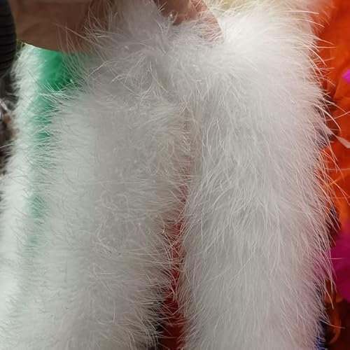 40g Dickere Flauschige Federboa Gefärbte Truthahnfedern Handwerk Für Show/Karneval Kostüme/Party Boa Schal-beige,1pc