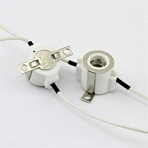 MYOBU 2pcs Accesorios de iluminación E11 Soporte de lámpara de cerámica Especial for Soporte de lámpara E11 Soporte de lámpara pequeña Soporte de lámpara
