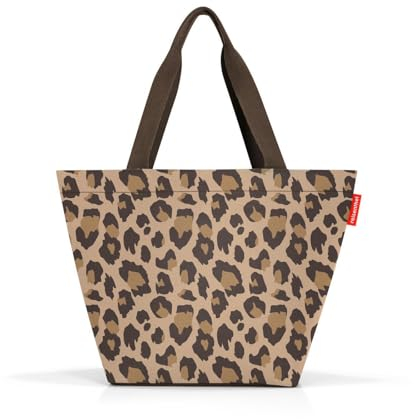 reisenthel shopper M in Leo Macchiato – Geräumige Shopping Bag und edle Handtasche in einem – Aus wasserabweisendem Material