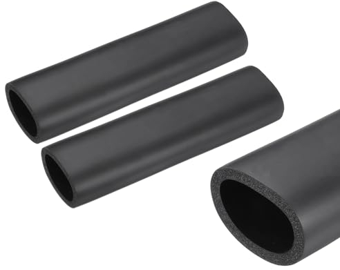 QUARKZMAN 2 x 25cm Rohrisolierung Schaumstoff, Durchmesser 50mm Isolierstärke 7mm Heizungsrohr Verkleidung für Fitnessgeräte, Rohre, Handhaben (Schwarz)