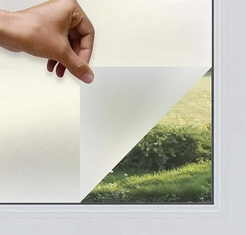 vgoltd Frosted Window Film Self Adhesive Vinyl Privacy Film Opaque Stickers Vinyl Covering for Glass Windows Bathroom Home & Office Doors (60 x 200 cm)
