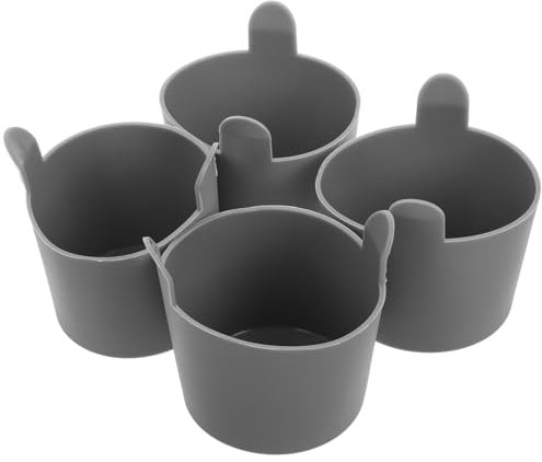 UKCOCO Moldes de Silicona para Huevos para Freidora de Aire 4 Piezas Flexibles Resistentes al Calor Aptos para Escalfar y Hornear Accesorios de Cocina Multiusos Hogar